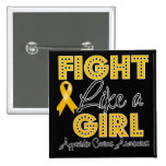 Fight Like a Girl Dazzling - Appendix Cancer buttons