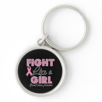 Fight Like a Girl Dazzling - Breast Cancer Keychain
