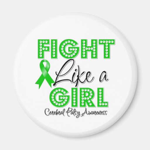 Fight Like a Girl Dazzling - Cerebral Palsy Refrigerator Magnets