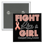 Fight Like a Girl Dazzling - Endometrial Cancer buttons