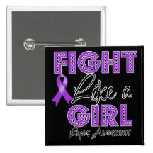 Fight Like a Girl Dazzling - Lupus Button