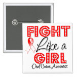 Fight Like a Girl Dazzling - Oral Cancer buttons