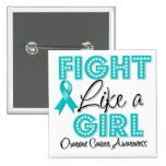 Fight Like a Girl Dazzling - Ovarian Cancer buttons