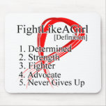 Fight Like a Girl Definition - Blood Cancer mousepads