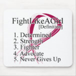 Fight Like a Girl Definition - Head Neck Cancer mousepads