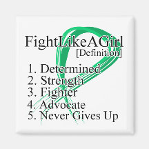 Fight Like a Girl Definition - Liver Cancer Refrigerator Magnet