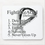 Fight Like a Girl Definition - Melanoma mousepads