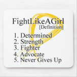Fight Like a Girl Definition - Neuroblastoma mousepads