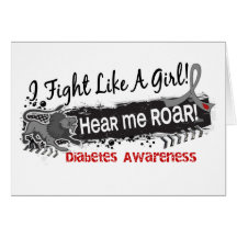 Fight Like A Girl Diabetes 19.1 Greeting Cards