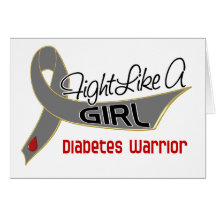 Fight Like A Girl Diabetes 25.4 Card