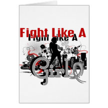 Fight Like A Girl Diabetes 30.8 Greeting Cards