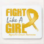 Fight Like A Girl Distressed Appendix Cancer mousepads