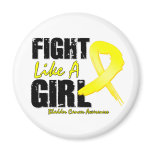 Fight Like A Girl Distressed Bladder Cancer magnets
