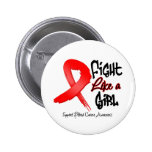 Fight Like a Girl - Distressed - Blood Cancer buttons