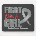 Fight Like A Girl Distressed Brain Cancer mousepads