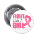 Fight Like A Girl Distressed Breast Cancer buttons