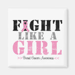 Fight Like a Girl Distressed - Breast Cancer Magnets