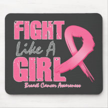 Fight Like A Girl Distressed Breast Cancer Mousepads