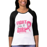 Fight Like A Girl Distressed Breast Cancer Shirts