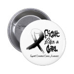 Fight Like a Girl - Distressed - Carcinoid Cancer buttons
