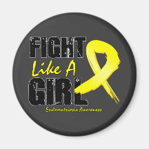 Fight Like A Girl Distressed Endometriosis Magnets