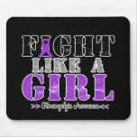 Fight Like a Girl Distressed - Fibromyalgia mousepads