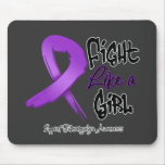 Fight Like a Girl - Distressed - Fibromyalgia mousepads