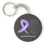 Fight Like a Girl - Distressed - General Cancer keychains
