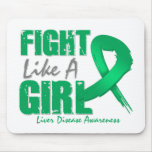 Fight Like A Girl Distressed Liver Disease mousepads