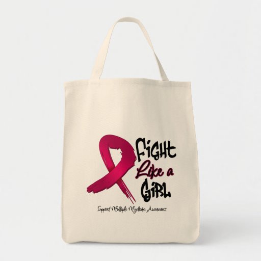 Fight Like a Girl - Distressed - Multiple Myeloma Tote Bag