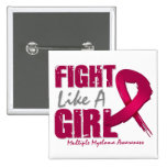 Fight Like A Girl Distressed Multiple Myeloma Pinback Button