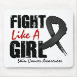 Fight Like A Girl Distressed Skin Cancer mousepads