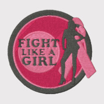 Fight Like a Girl Embroidered Breast Cancer embroidered shirts