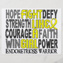 Fight Like A Girl Endometriosis 23.4 Custom Flyer