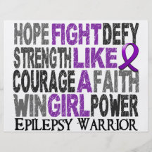 Fight Like A Girl Epilepsy 23.4 Personalized Flyer