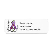 Fight Like A Girl Epilepsy 29.4 Return Address Label