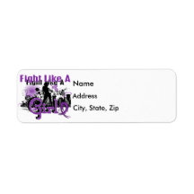Fight Like A Girl Epilepsy 30.8 Custom Return Address Label