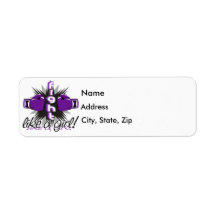 Fight Like A Girl Epilepsy 32.8 Custom Return Address Label