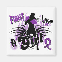 Fight Like A Girl Epilepsy 35.8 Fridge Magnet