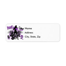 Fight Like A Girl Epilepsy 35.8 Custom Return Address Labels