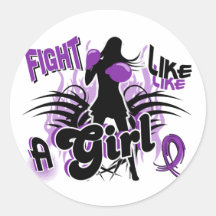 Fight Like A Girl Epilepsy 35.8 Sticker