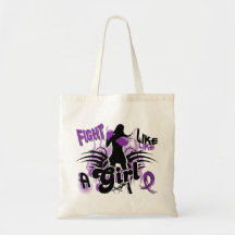 Fight Like A Girl Epilepsy 35.8 Tote Bag