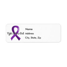 Fight Like A Girl Epilepsy 41.8 Return Address Label