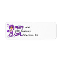 Fight Like a Girl Epilepsy 42.8.png Custom Return Address Label