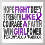 Fight Like A Girl Fibromyalgia 23.4 Poster