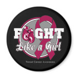 Fight Like a Girl Gloves - Throat Cancer magnets