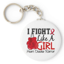 Fight Like A Girl Heart Disease 15.2 Key Chains