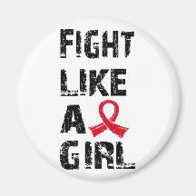 Fight Like A Girl Heart Disease 21.8 Fridge Magnets