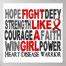 Fight Like A Girl Heart Disease 23.4 Posters
