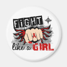 Fight Like A Girl Heart Disease 27.8 Fridge Magnet